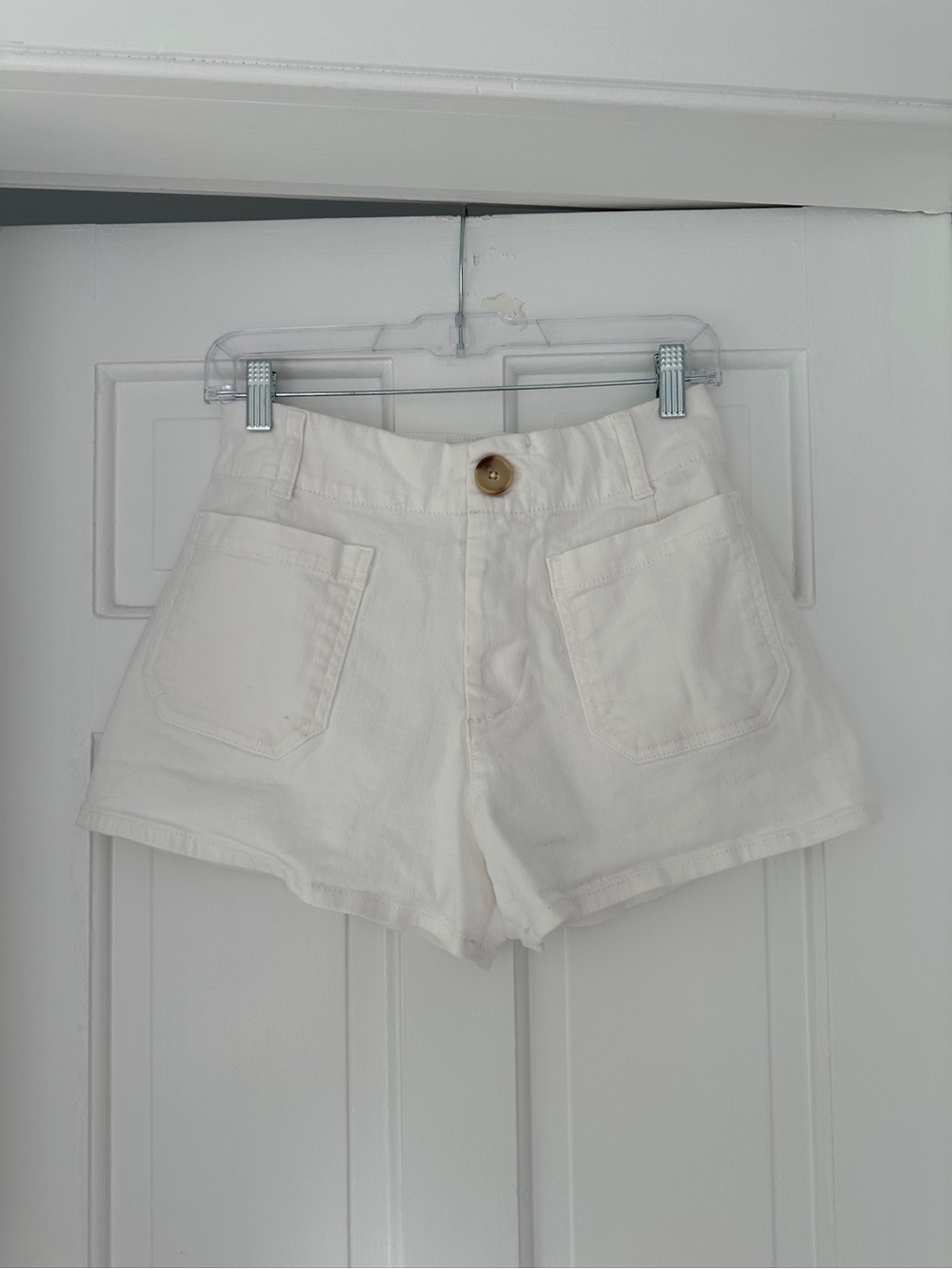 Anthropologie Maeve White Colette Denim Jean Shorts in Size 26 - Picture 5 of 10